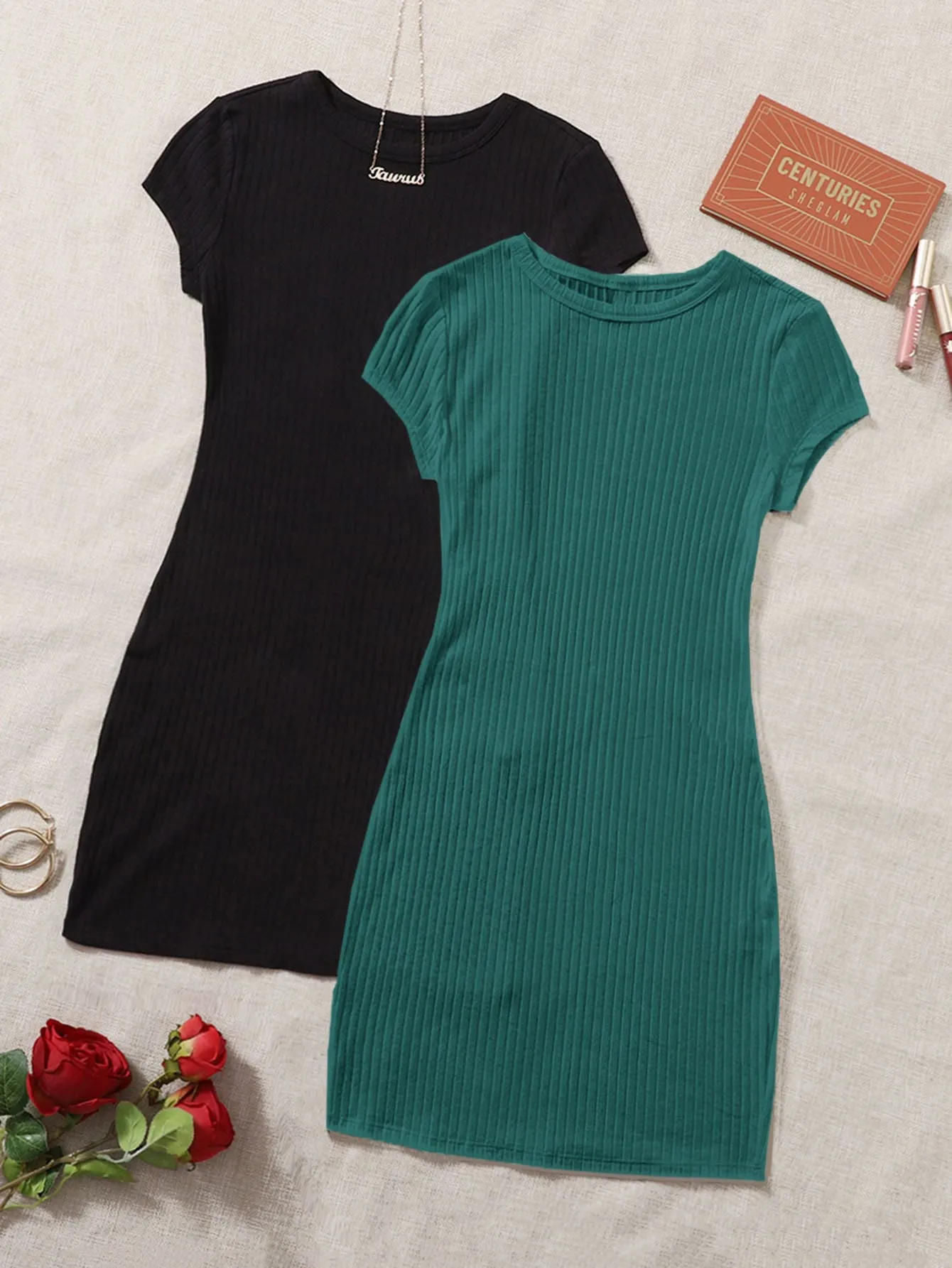2 Pack Rib-knit Dress