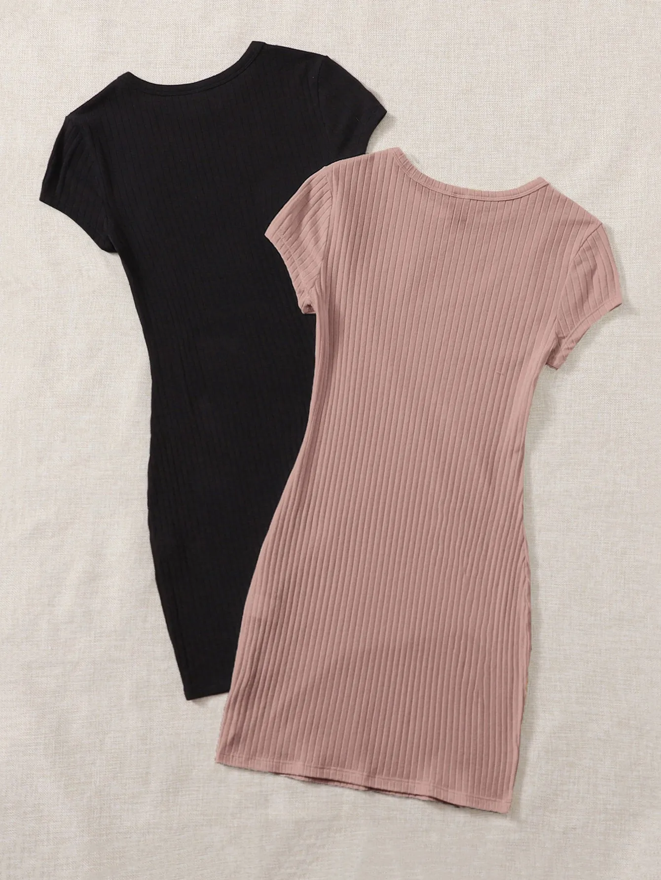 2 Pack Rib-knit Dress