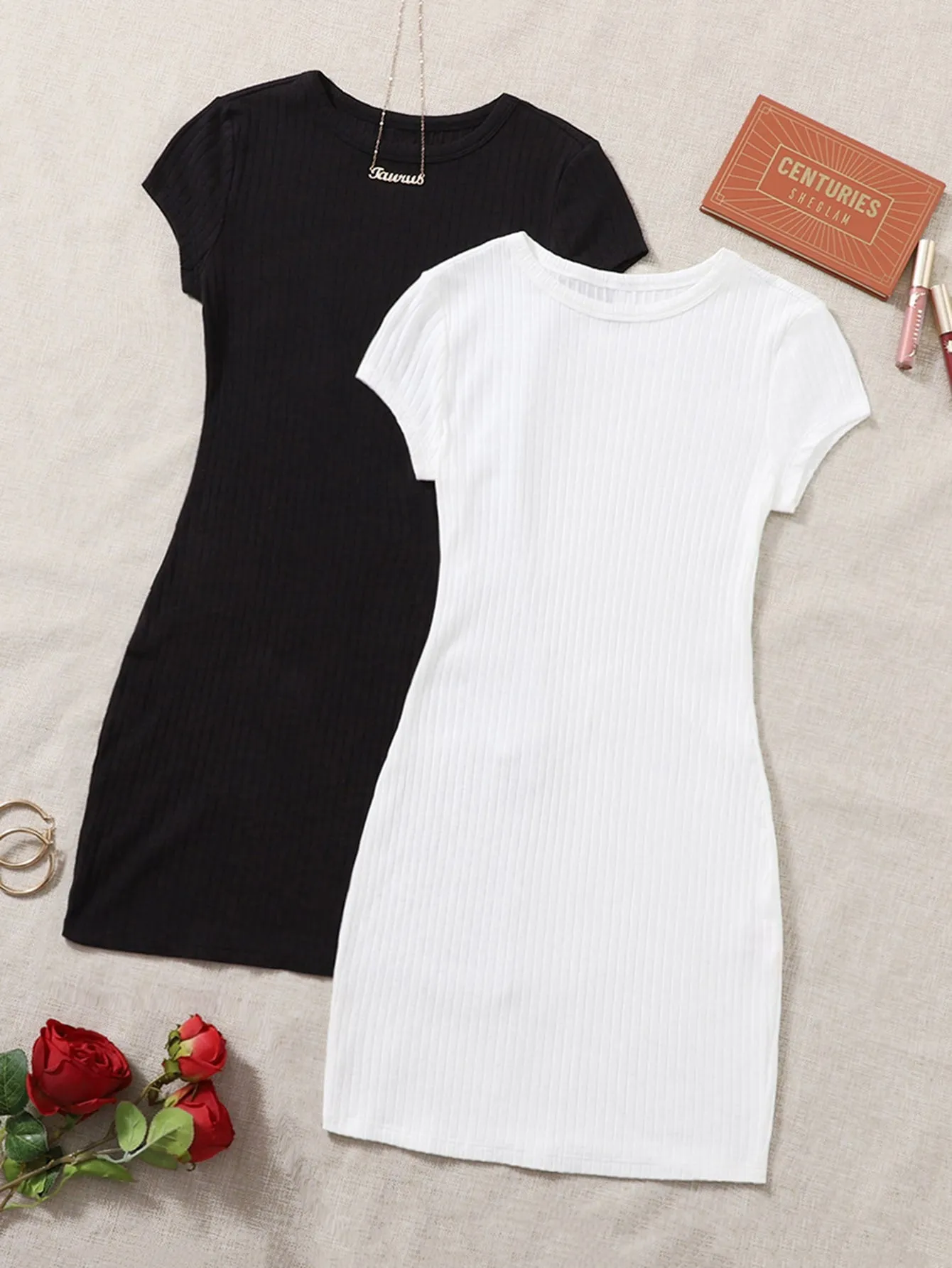 2 Pack Rib-knit Dress