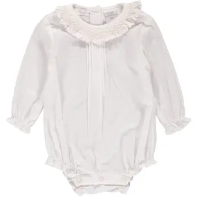 40108-Carriage Boutique Long Sleeve Baby Girl Bubble Romper