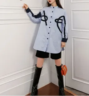 8GIRLS EMBROIDERED LONGLINE SHIRT