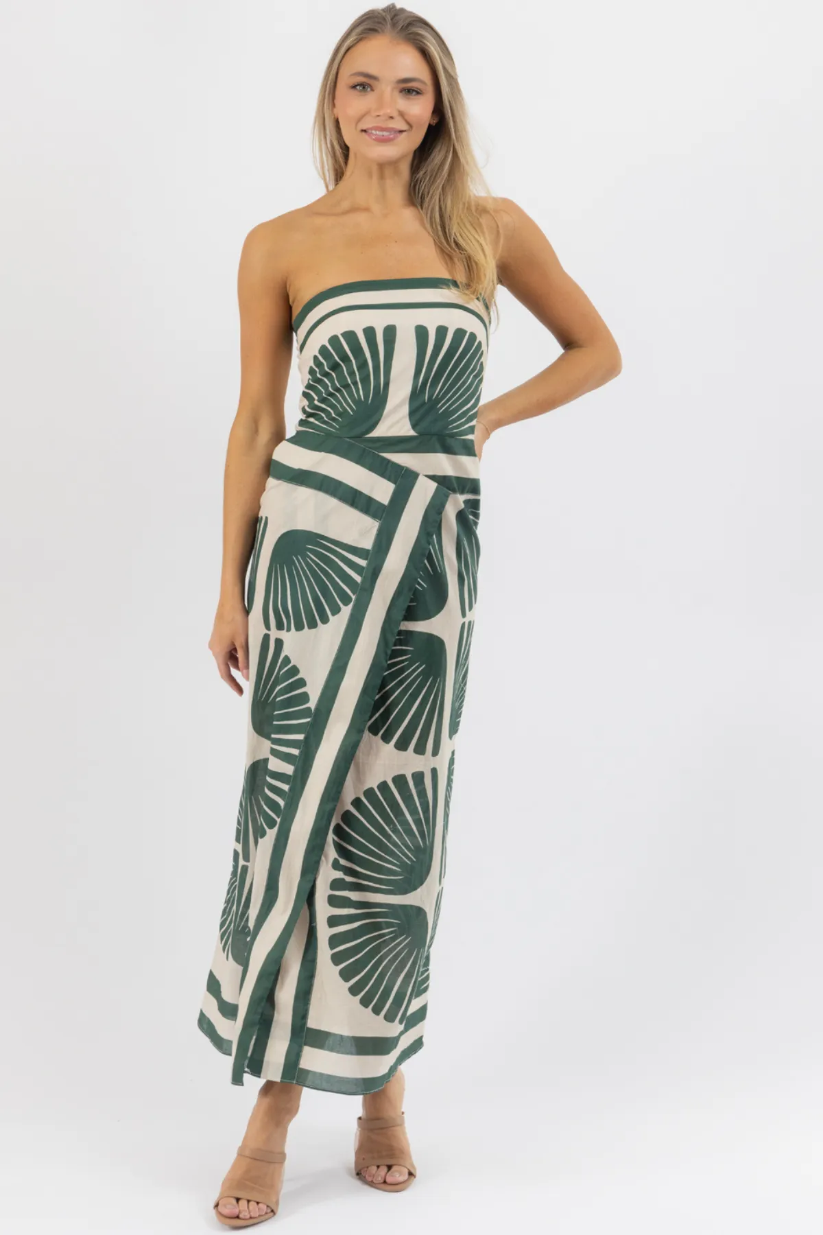 ABACO GREEN MIDI DRESS