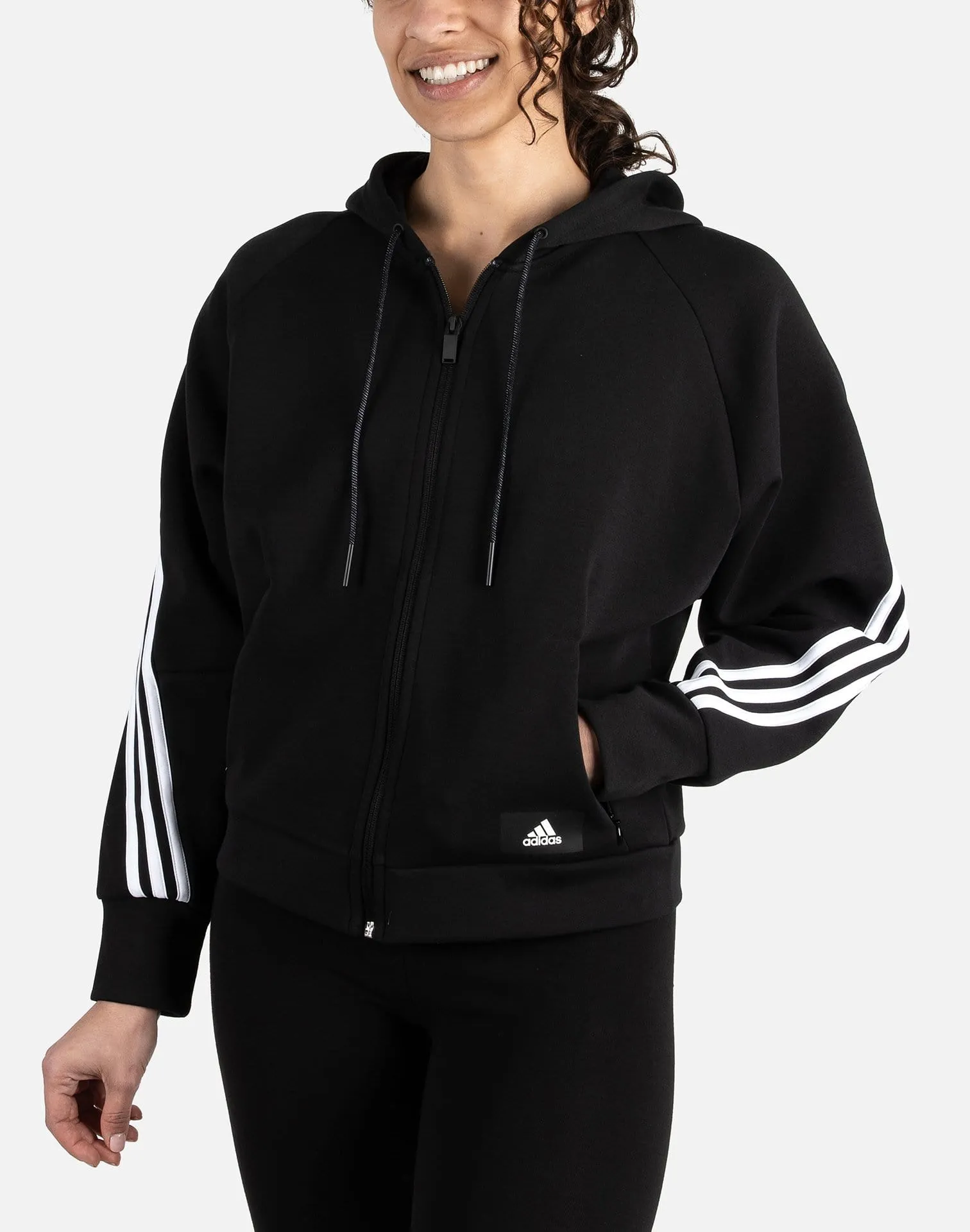 Adidas WRAPPED 3-STRIPES FULL-ZIP HOODIE