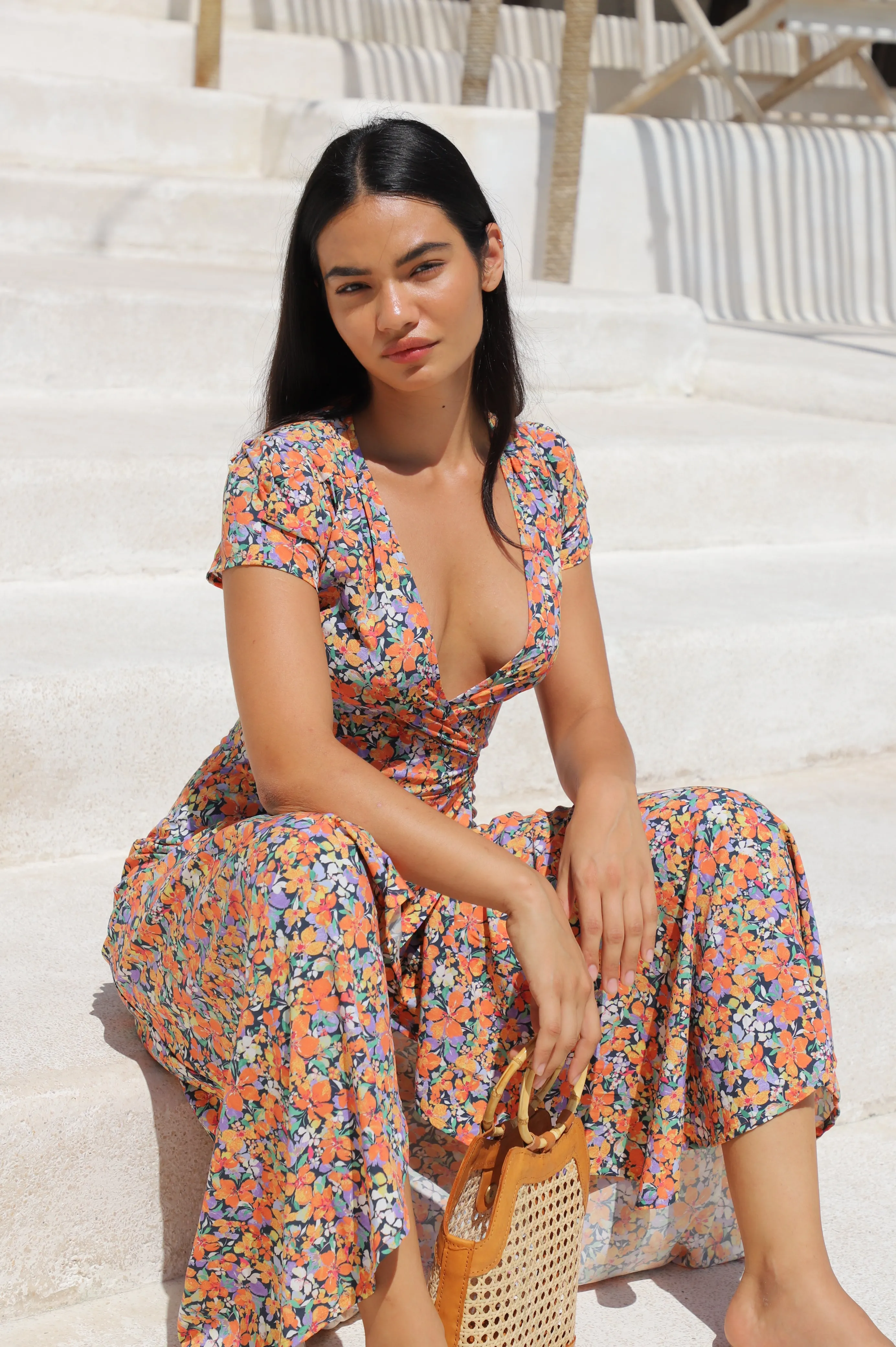 Alexa Maxi Wrap Dress | Wildflower