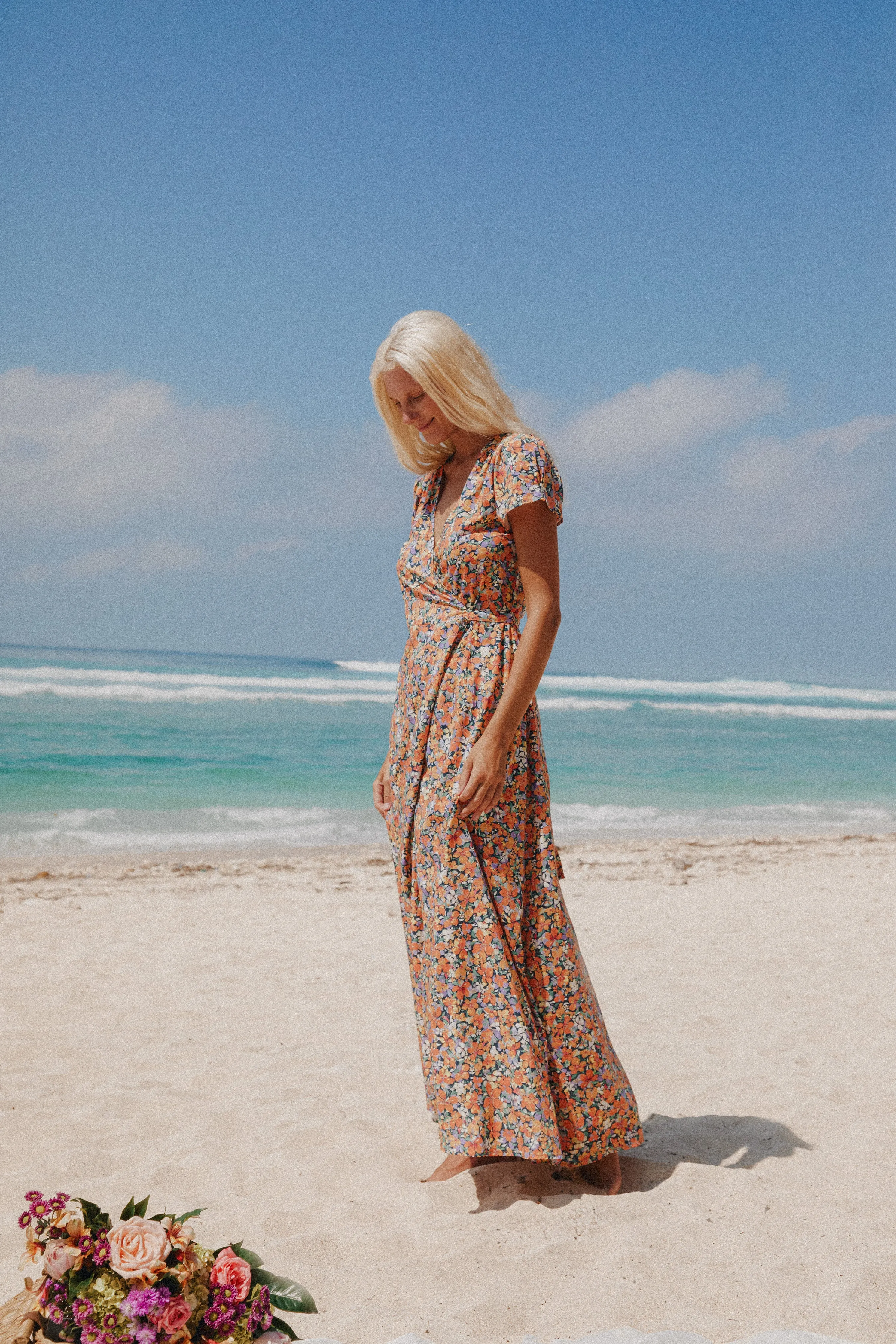 Alexa Maxi Wrap Dress | Wildflower