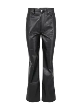 Anine Bing Recycled Leather Roy Pant in Black