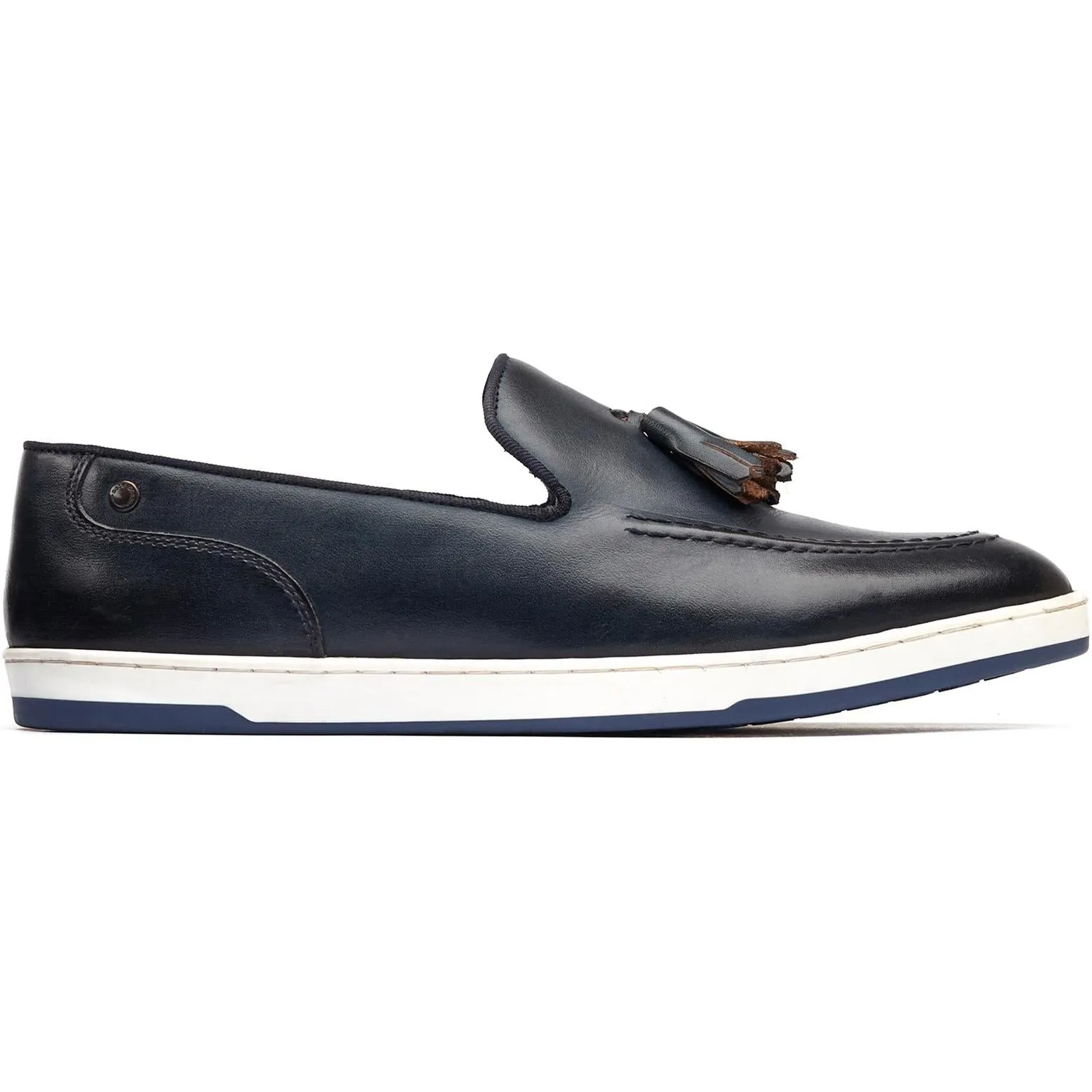 Base London Pogo Burnished Slip On Loafer Shoes