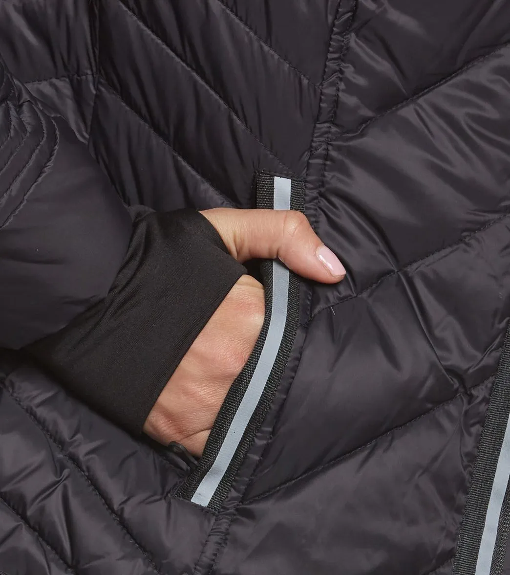 Blanc Noir Puffer Jacket with Reflective Trim