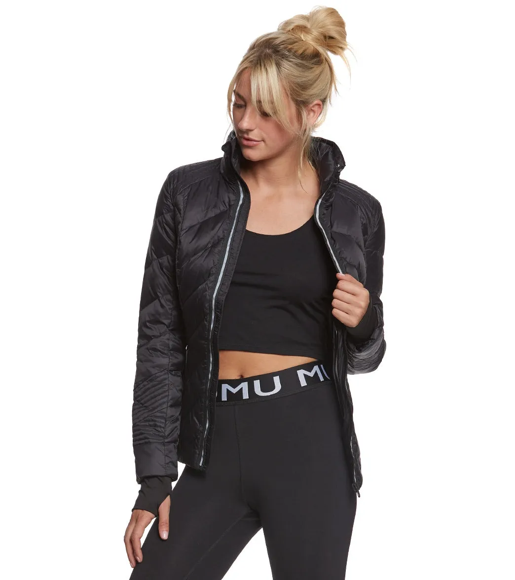 Blanc Noir Puffer Jacket with Reflective Trim