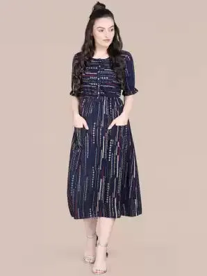 Blue casual Dress