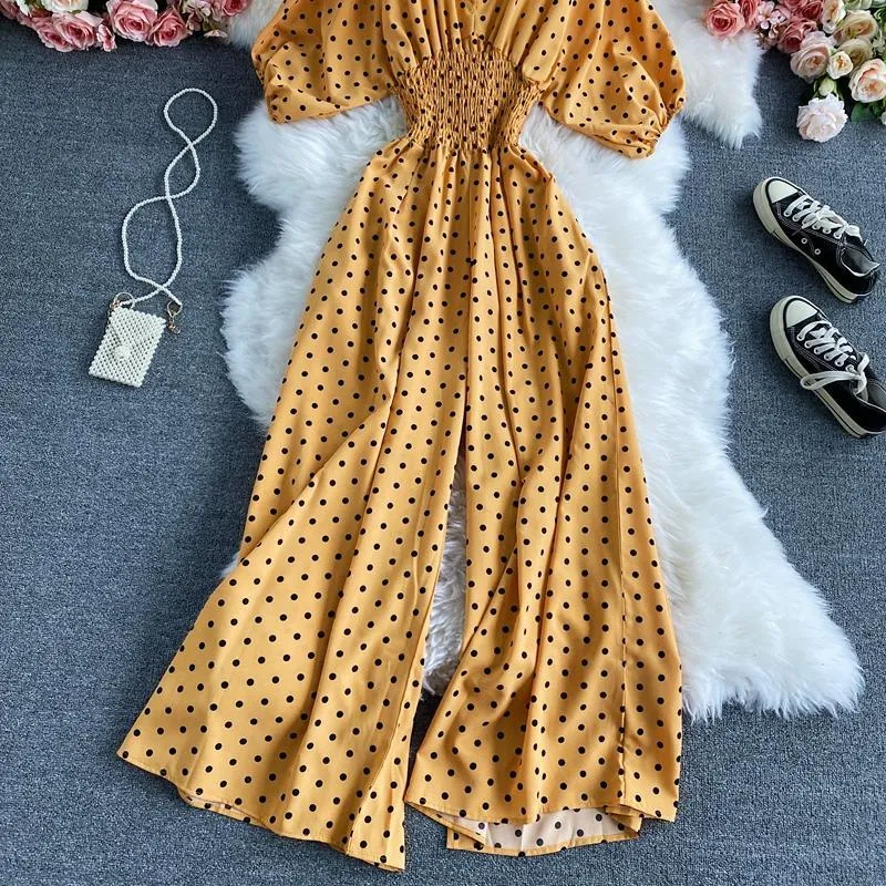 Bohemian Romper - Polka Dot Wide Leg