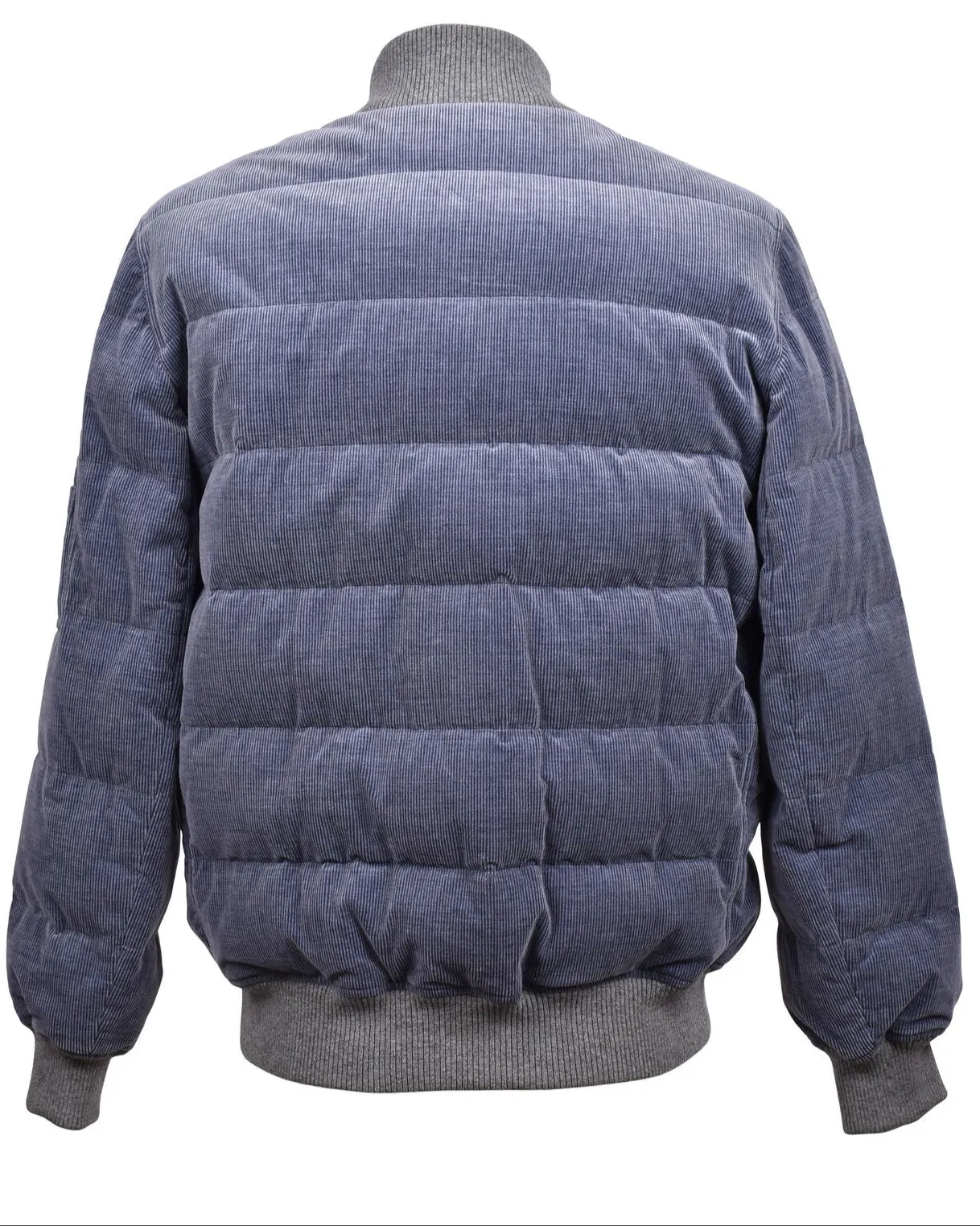 Brunello Cucinelli Mens Cashmere Bomber Jacket in Blue