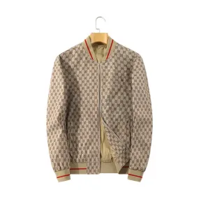 Business Casual Jacket Youth Collar Checkered Baseball Jacket