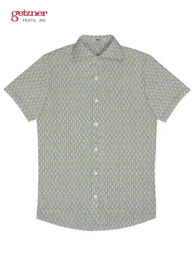 Cabana Collar Yellow Flower Printed Shirt