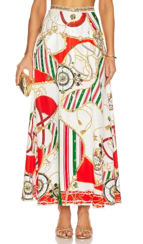Camilla Maxi Skirt in Red