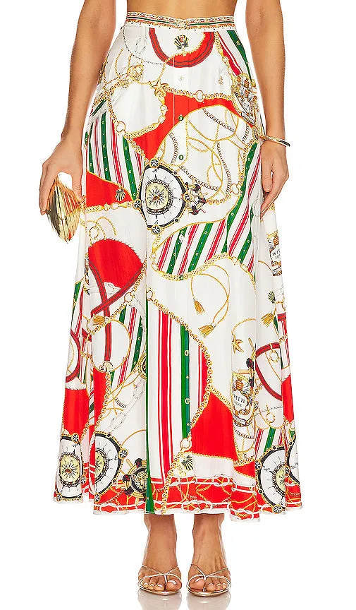 Camilla Maxi Skirt in Red