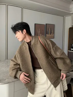 Casual Fleece Bomber Jacket
