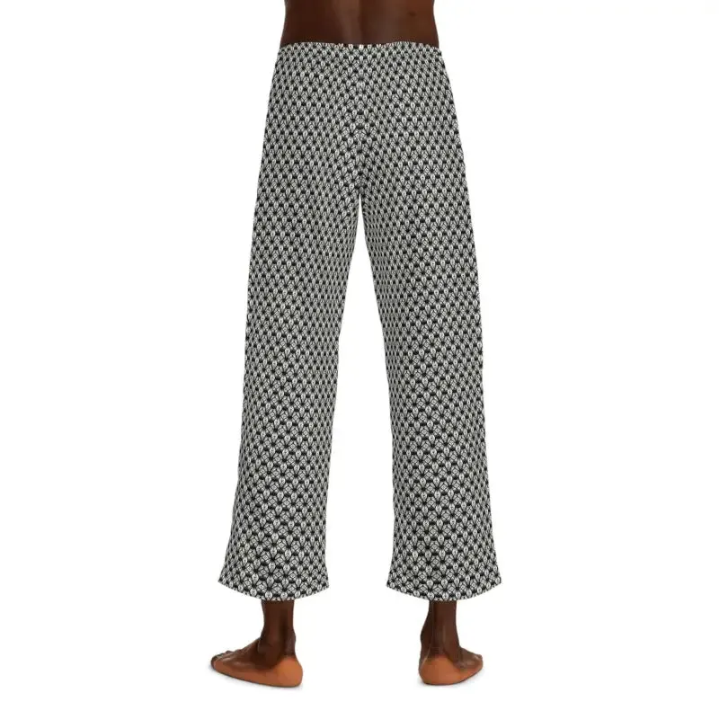 Chill in White Geometrical Pajama Pants