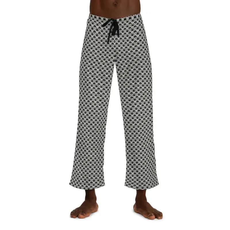 Chill in White Geometrical Pajama Pants
