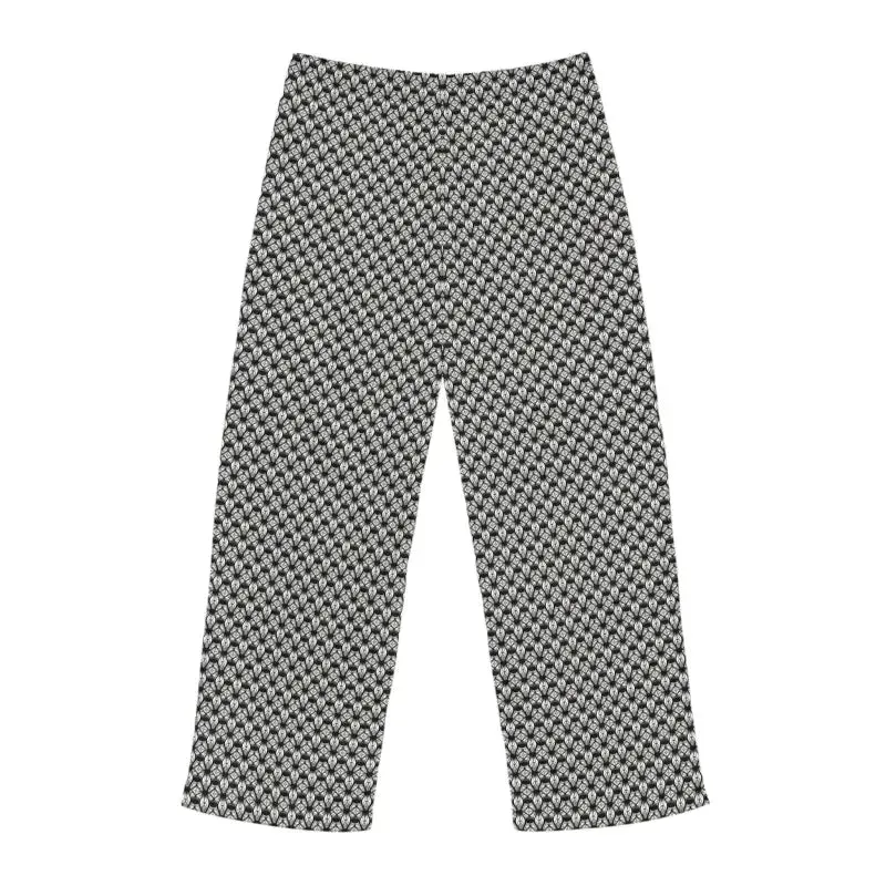 Chill in White Geometrical Pajama Pants