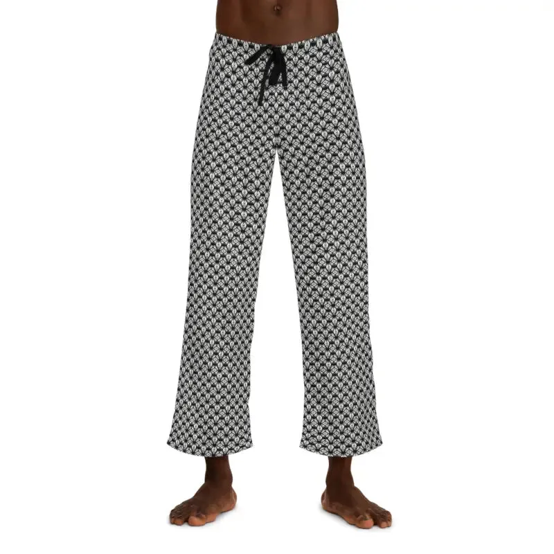 Chill in White Geometrical Pajama Pants