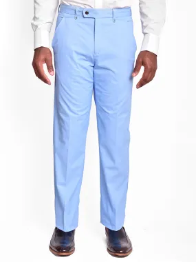 Chino Flat Front Pant | 100% Cotton | Light Blue