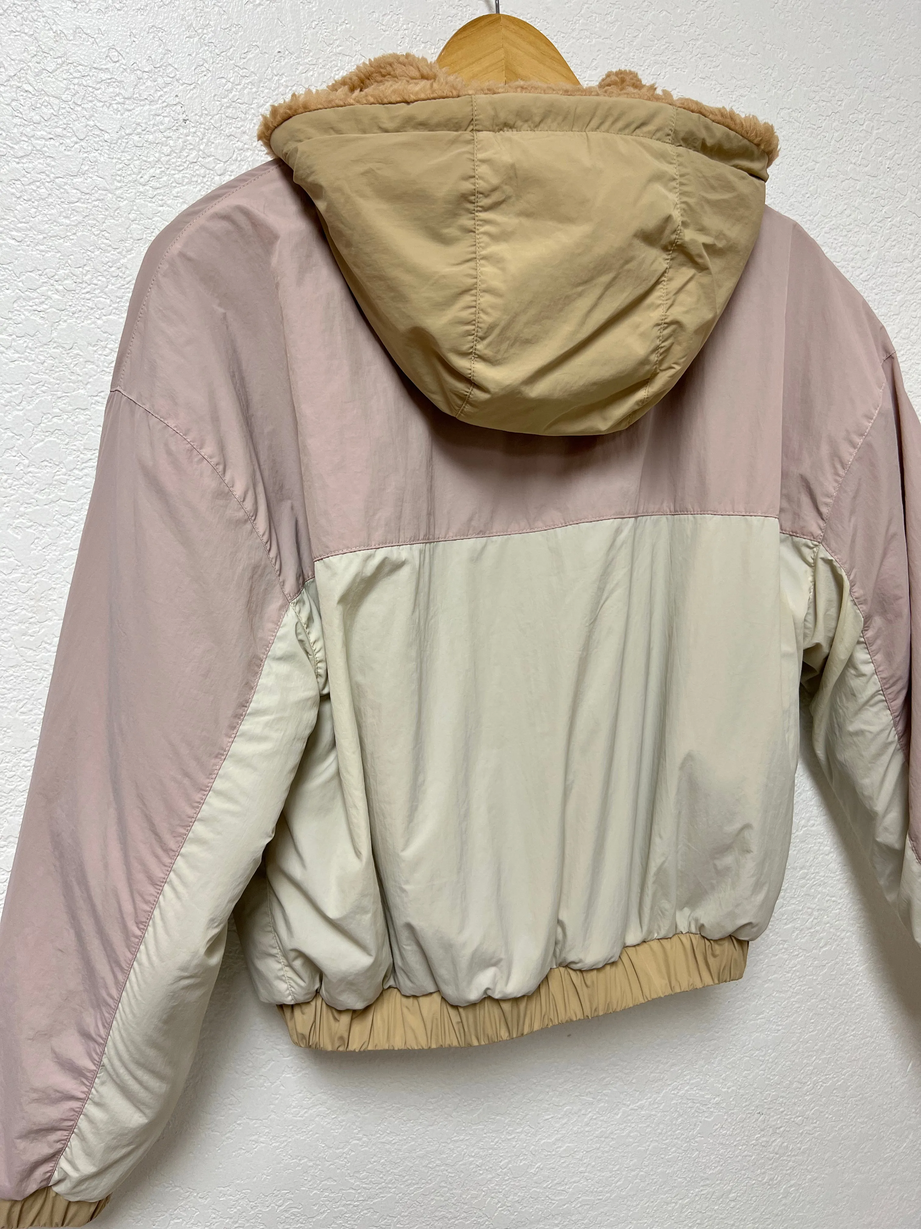 Colorblock Faux Sherpa Jacket