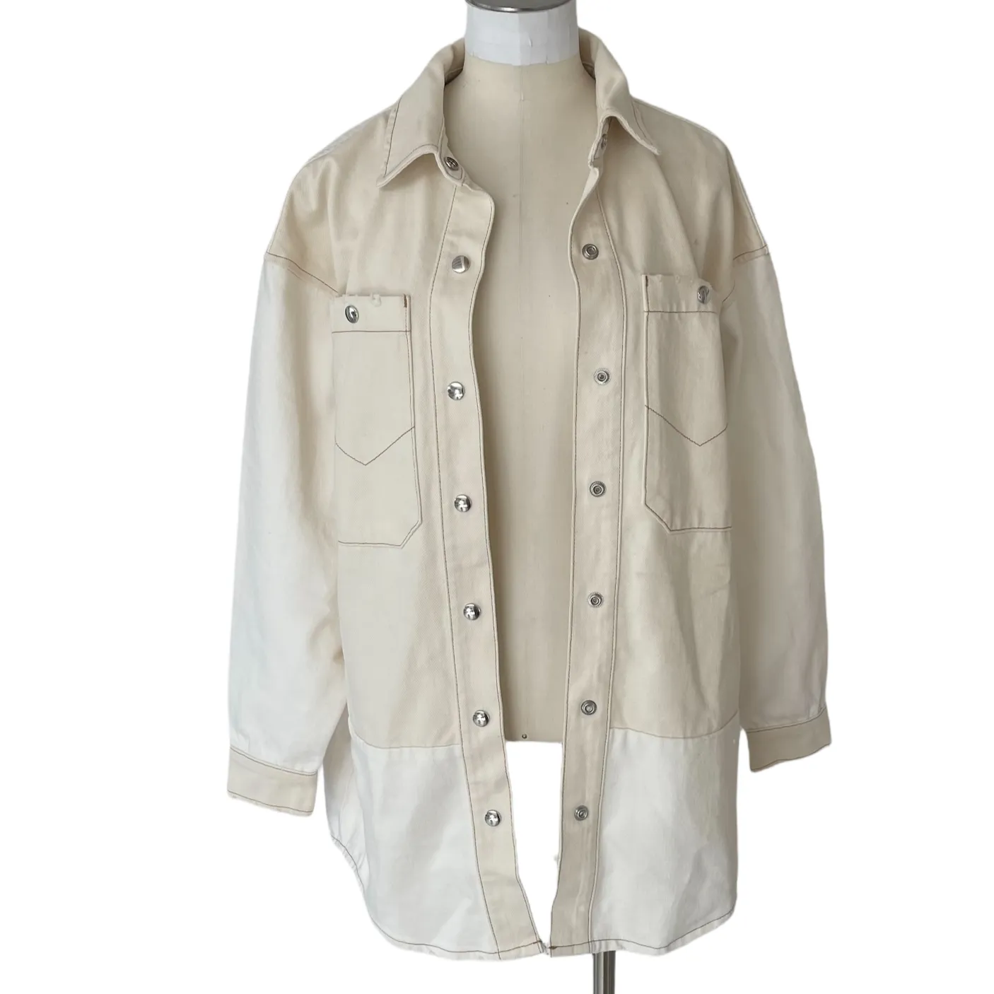 Cream Denim Jacket - XSS/XS