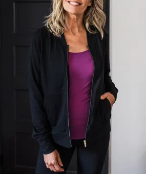 Danielle Ultra-Stretch Bamboo & Organic Cotton Track Jacket