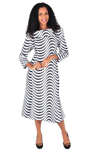 Diana Couture Dress 8617-Black/White