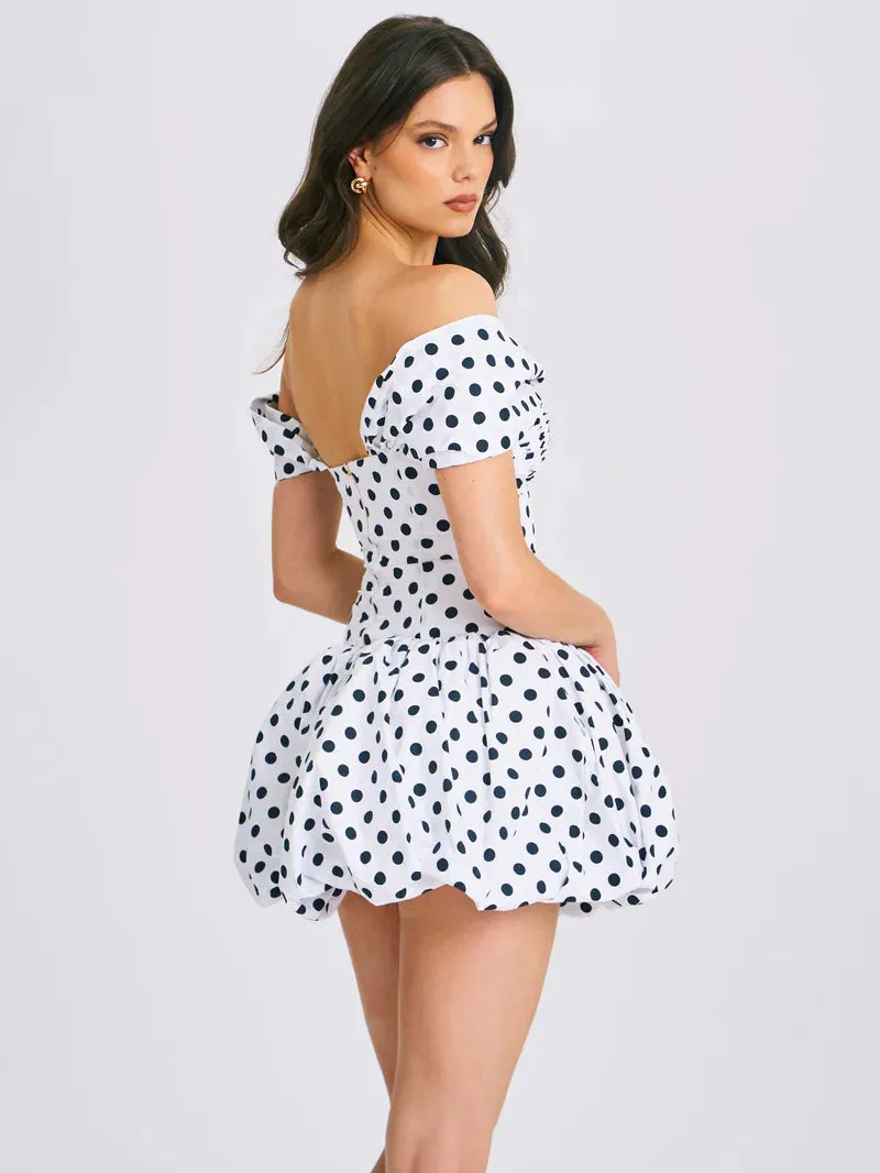 Dreams Dots Bubble Hem Mini Dress