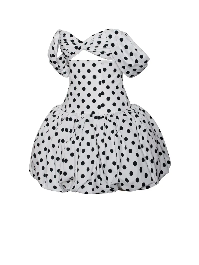 Dreams Dots Bubble Hem Mini Dress