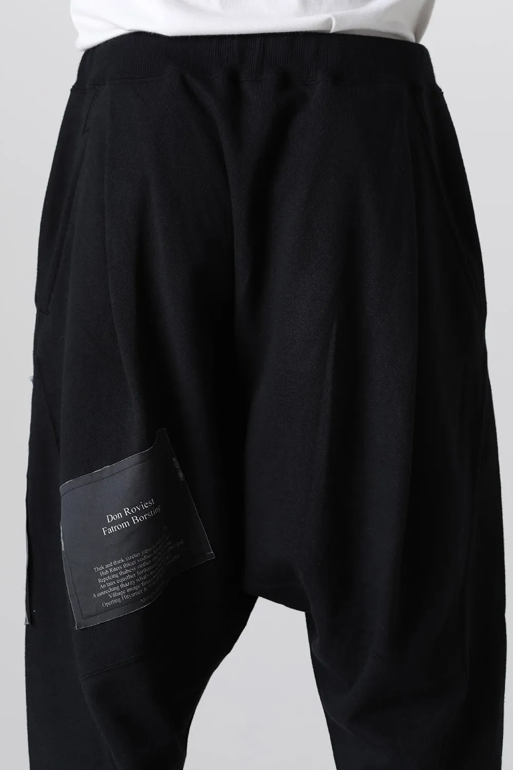 Drop Crotch Sweat Pants w/Printed Patches