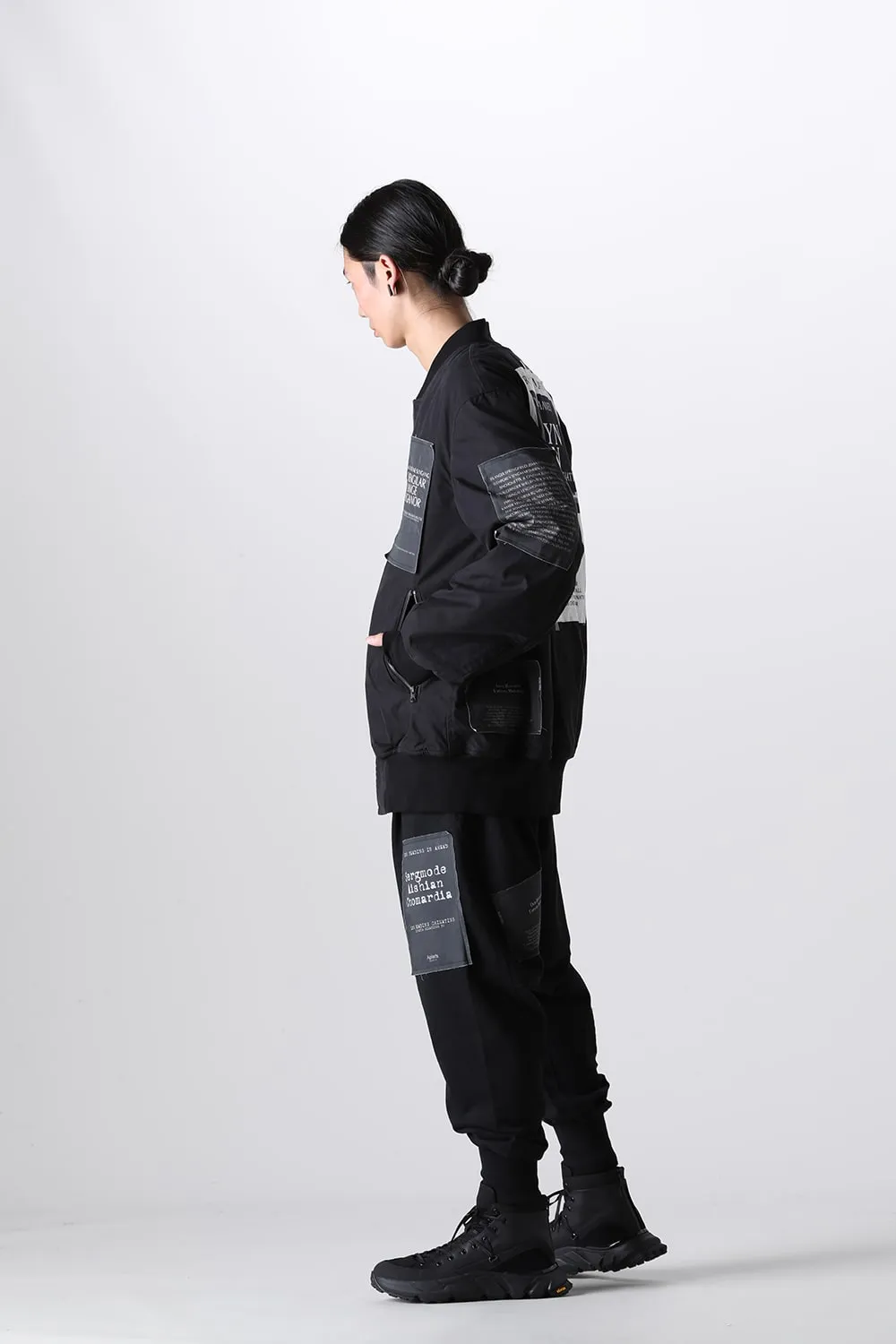 Drop Crotch Sweat Pants w/Printed Patches