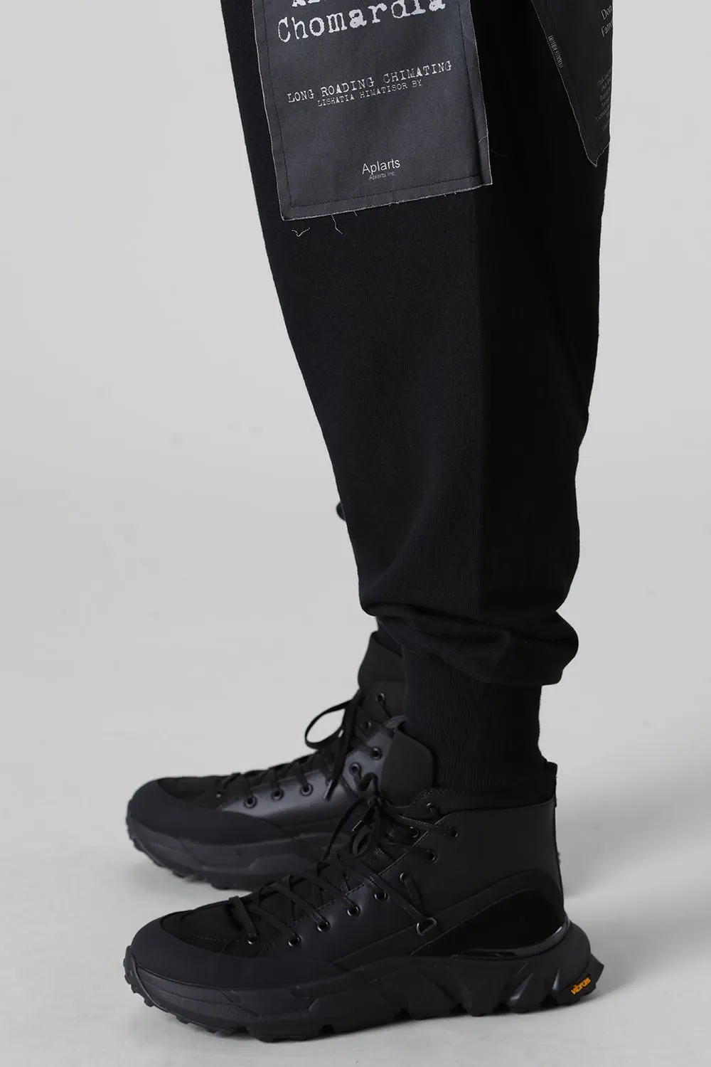 Drop Crotch Sweat Pants w/Printed Patches