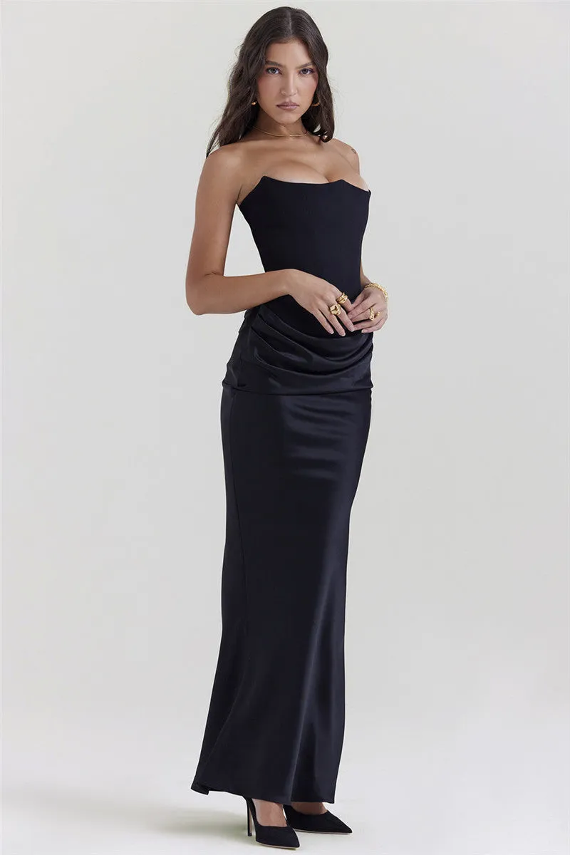 Ellen Strapless Bodycon Sexy Maxi Dress