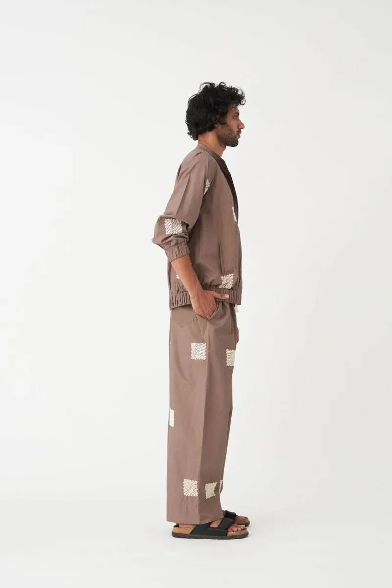 Embroidered Bomber Jacket Co-ord (Set of 2) - Cedar
