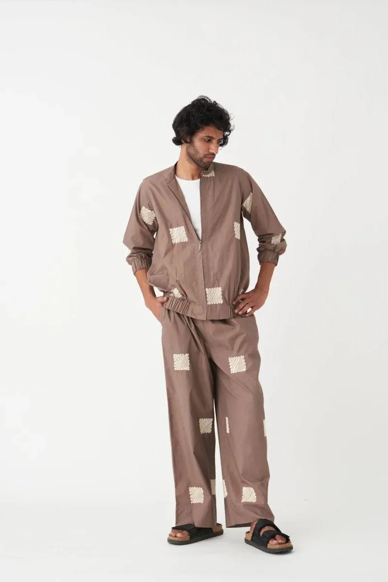 Embroidered Bomber Jacket Co-ord (Set of 2) - Cedar