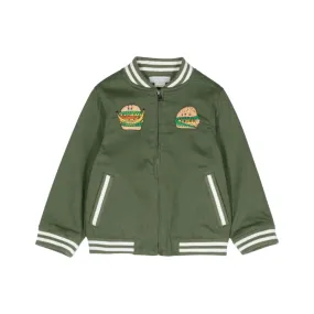 Embroidered Motif Bomber Jacket