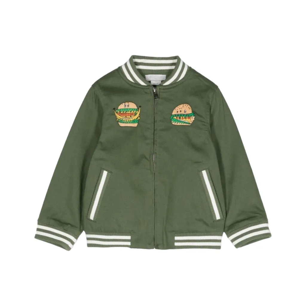 Embroidered Motif Bomber Jacket