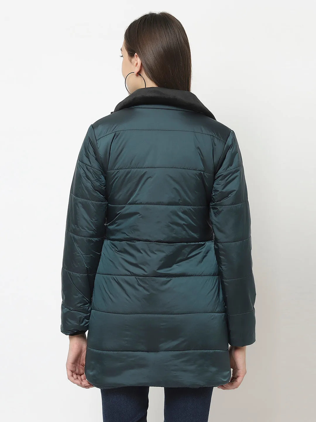 Emerald Green Puffer Jacket