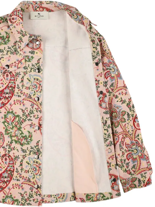 Etro   Printed stretch cotton jacket 