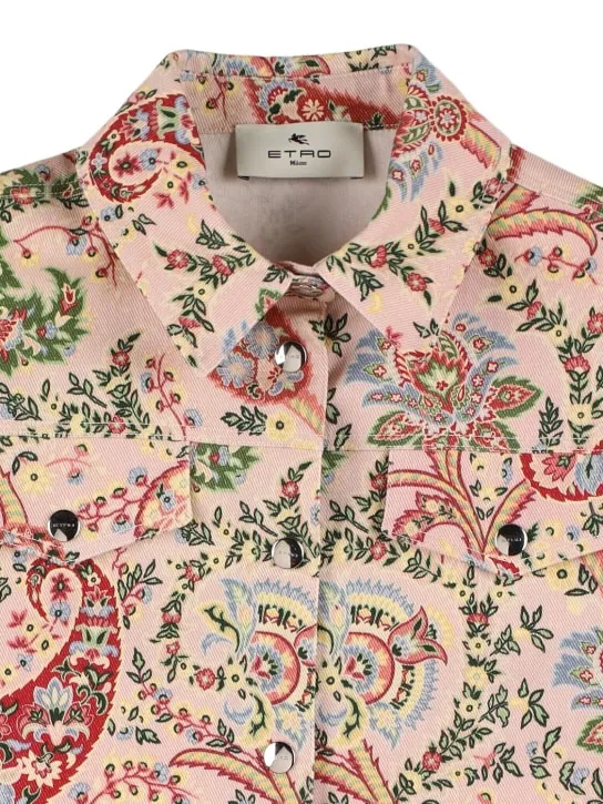 Etro   Printed stretch cotton jacket 