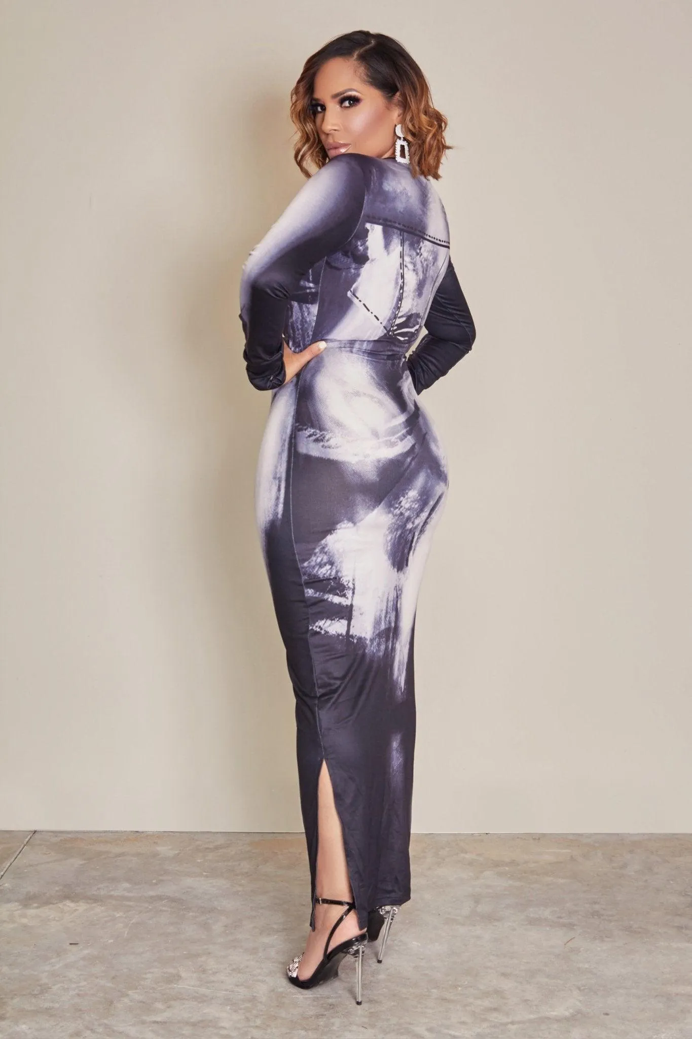 Figure Graphic Bodycon Dress