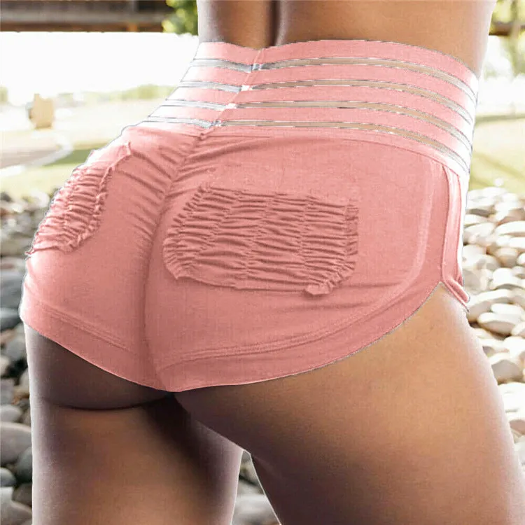 Fitness Running High Waist Tight Hip Raise Yoga Pants Shorts