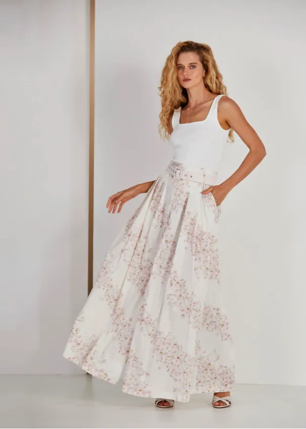 Flower Long Skirt