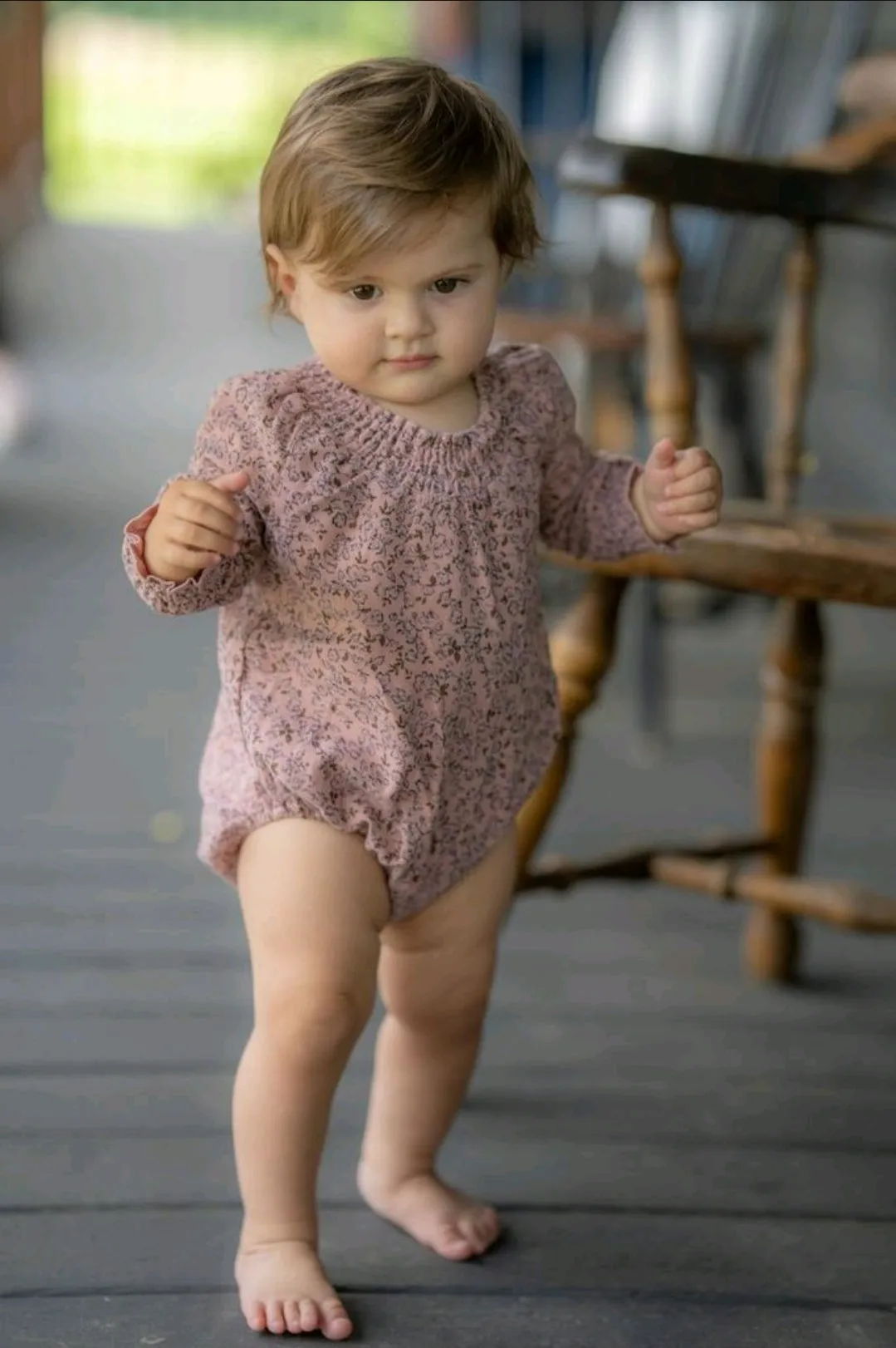 Fragile Smock Neck Onesie