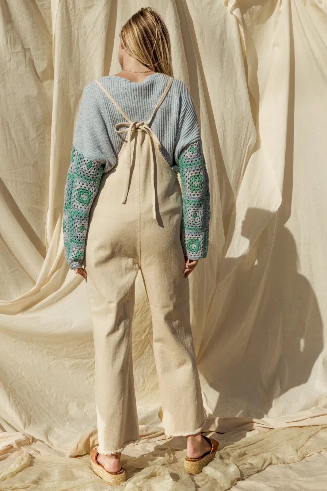 Gilli Oatmeal Denim Front Pocket Overall