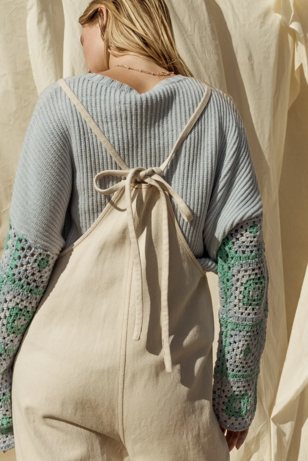 Gilli Oatmeal Denim Front Pocket Overall