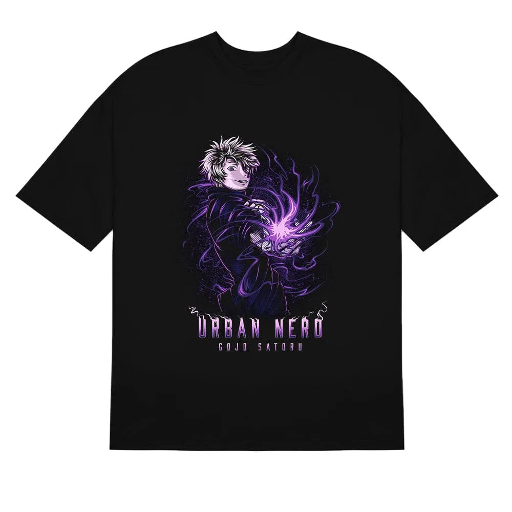 Gojo Satoru Urban Nerd Jujutsu Kaisen T-Shirt - Purple Design